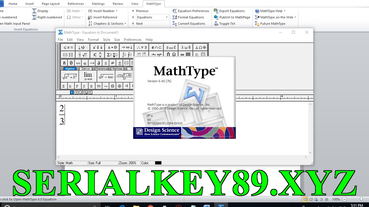 Mathtype 6.9 Product Key